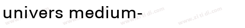 univers medium字体转换
